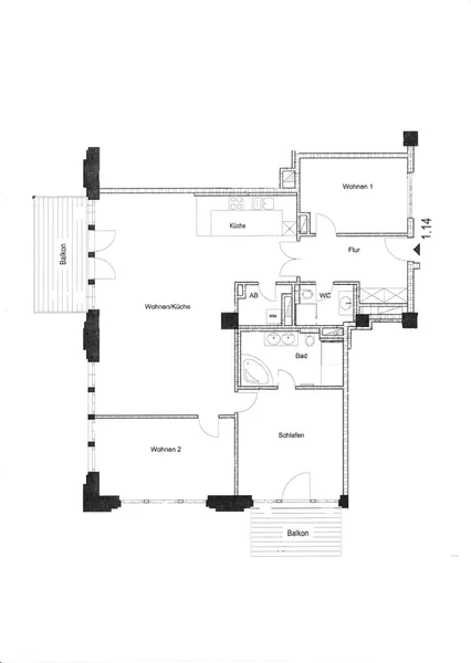 Wasserblick inklusive – Außergewöhnliche 4-Zimmer-Wohnung mit Atrium, 2 Bädern & 2 Balkonen — photo 1